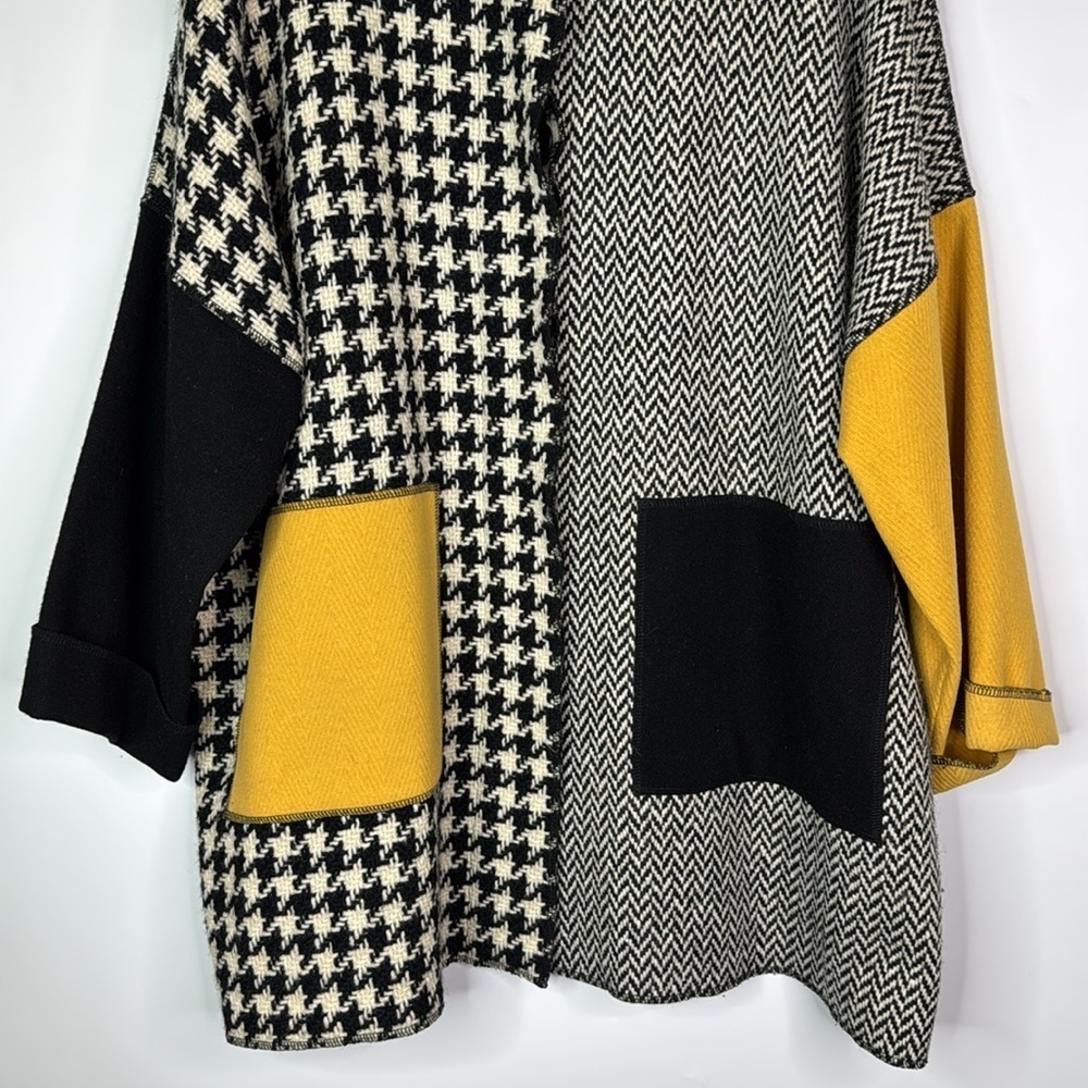 Vintage Frank Murphy Patchwork Wool Button Up Ove… - image 3